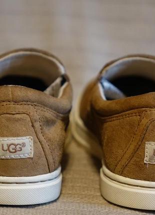 Изящные фирменные кожаные слипоны карамельного цвета ugg australia 37 р. ( 23,5 см.)9 фото