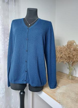 Cashmere collection, кардиган темно синего цвета, 100% кашемир, размер xl1 фото