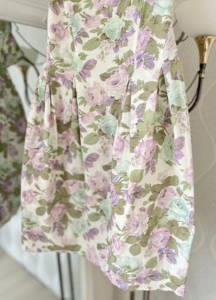 Квіткова бавовняна міні сукня у розмірі s від united colors of benetton2 фото
