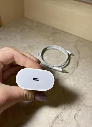 Комплект быстрой зарядки для iphone, адаптер питания 20w с кабелем usb-c — lightning