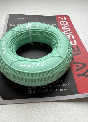 Ручной эспандер кольцо 27 кг кольцо резиновое для кисти тренажор для рук кистевой резиновый средний мятный4 фото