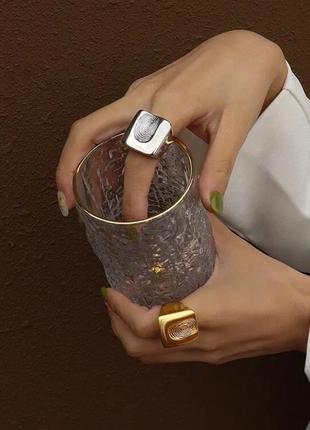 Перстень с отпечатком пальца массивный красивый необычный