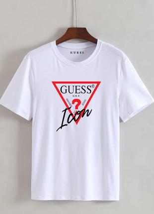 Женская футболка оверсайз oversize guess гесс белая