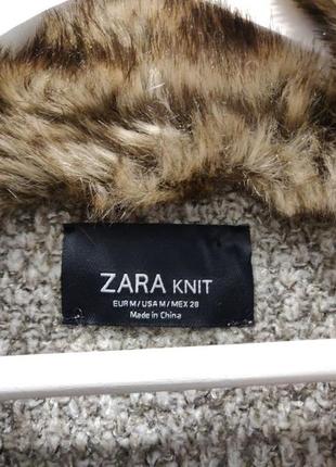 В'язаний вовняний кардиган zara, пальто5 фото