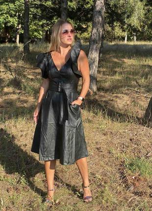 Сукня кожзам італія1 фото
