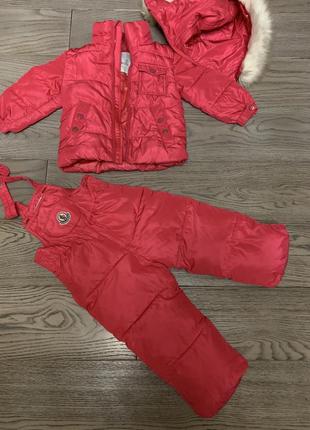 Комбинезон дитячий дівчинка зима пух moncler