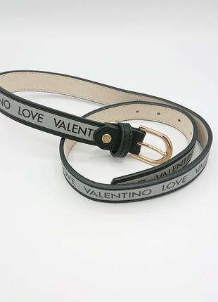 Ремень valentino чорно-сірий2 фото