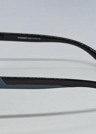 Очки в стиле burberry мужские солнцезащитные темно серый градиент в металлической оправе3 фото