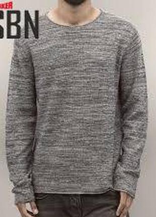Джемпер fsbn (new yorker) сірий меланж vintage slim fit р.l