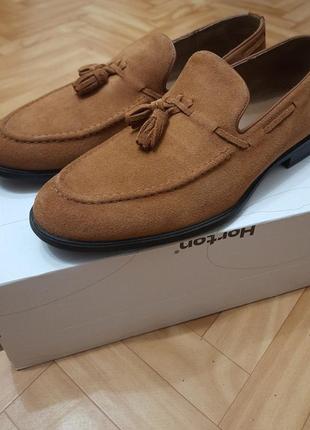 Лоферы замшевые horton бренд