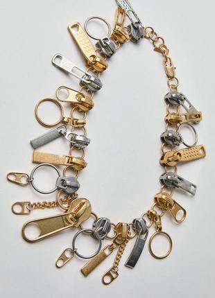 Металлическое ожерелье с бегунками zara4 фото