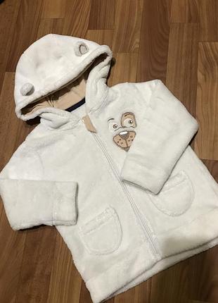 Кофта тедди меховушка шерпа с капюшоном