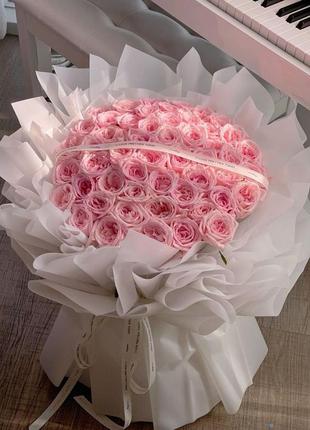 Букет із атласної стрічки троянд декоративний квіти з атласної стрічки подарунок дівчині мамі сестрі подрузі8 фото