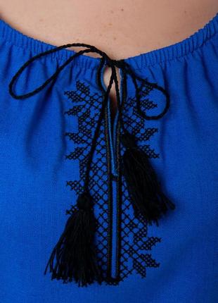 6 цветов 🌈 льняная женская вышиванка, вышитая женская блуза из льна с пышными рукавами, вышиванка женская9 фото