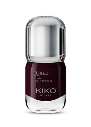 Лак для ногтей kiko milano perfect gel nail lacquer 14 rouge noir 10 мл