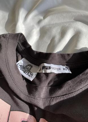 Классная серая оверсайз футболка в принт с гарфилдом, garfield fb sister xs8 фото