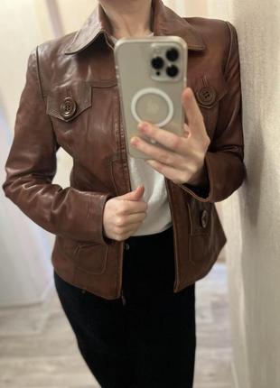 Шкіряна натуральна куртка, розмір м туреччина