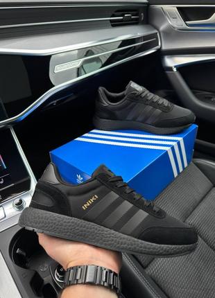 Мужские кроссовки adidas originals iniki all black