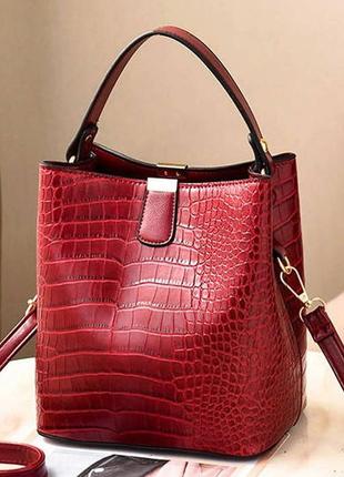 Сумка маленькая кроссбоди клатч под рептилию