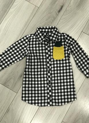 Блуза блузка удлиненная в клетку, туника