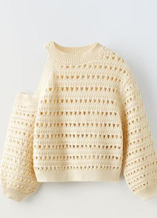 Красивый свитер джемпер с вырезом 11-12 р zara2 фото