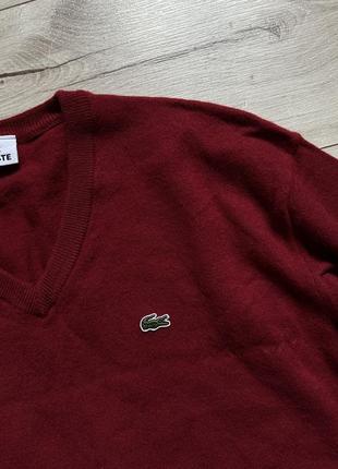 Чоловічий вовняний светр джемпер пуловер lacoste pure new wool3 фото