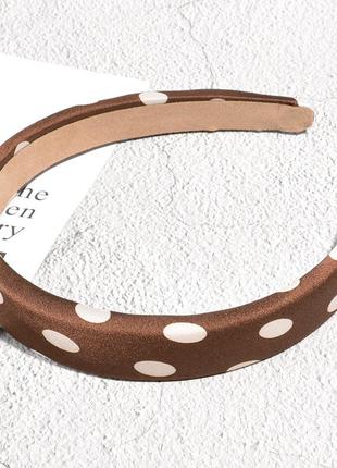 12-127 обідок обруч для волосся в горох ободок обруч для волос в горох