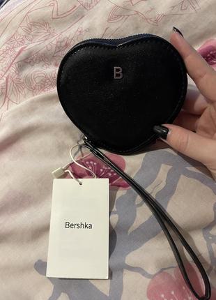 Маленький гаманець bershka. чорне серце🖤9 фото