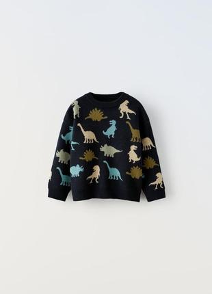 Свитер/кофта с дино/динозаврами на 12-18 месяцев/годик зара/zara