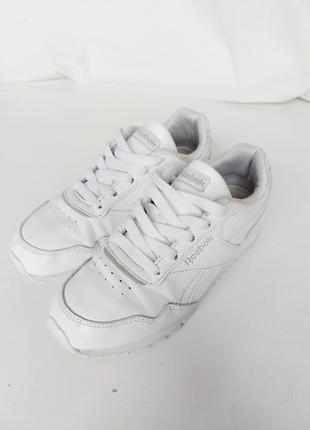 Кожаные кроссовки reebok 31-32 (21см) белые кеды ботинки2 фото