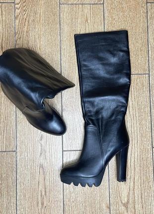 Чоботи чорні paoletti демісезон натуральна шкіра розпаровка