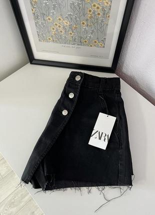 Джинсовая юбка шорты zara4 фото