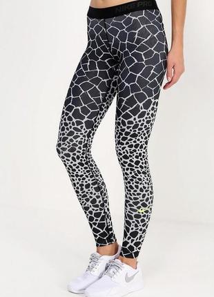Фирменные спортивные лосины женские с узором their nike pro оригинал/ лосины their nike pro