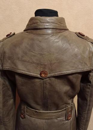 Стильная женская куртка из натуральной кожи, maze (швеция).5 фото