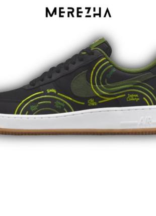 Кросівки nike air force 1 ‘07 lv8 low ny vs ny black carbon green gum (dv2123-001) оригінал!