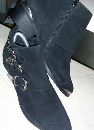 Sofie schnoor (дания) дизайнерские замшевые ботинки 39 размера (25.7 см)3 фото