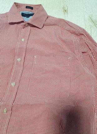Стильна яскрава натуральна сорочка в клітку tommy hilfiger5 фото