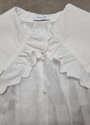 Білосніжна сорочка із шикарним коміром2 фото