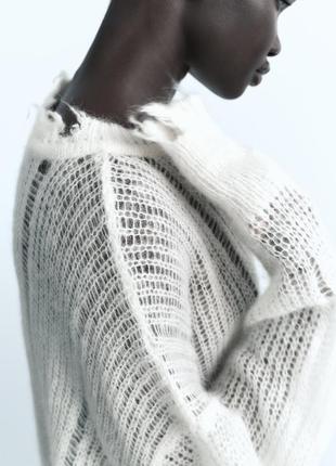 Свитер с шерстью и альпакой пуловер zara6 фото