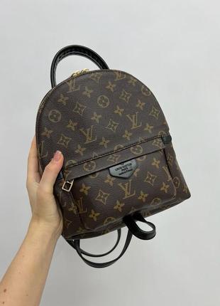 Женский рюкзак lv backpack brown black4 фото