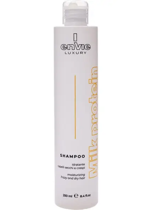 Шампунь с молочными протеинами для вьющихся волос envie luxury milk protein shampoo