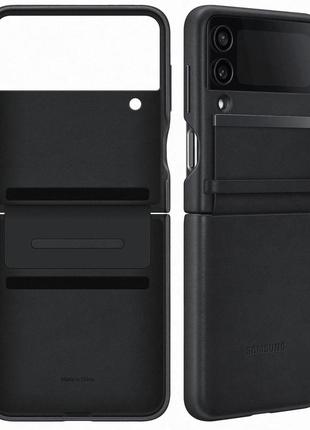 Чохол шкіряний оригінальний leather cover ef-vf721lbegua до samsung galaxy z flip4 black