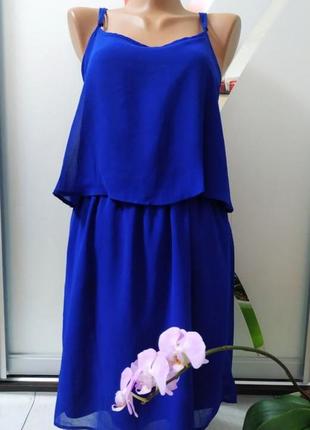 Шифоновое легкое платье с воланом2 фото