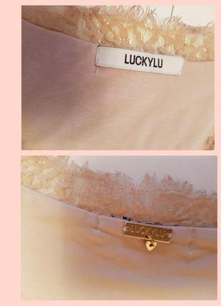 Роскошное нежное платье дорогого итальянского бренда lucky lu красивый nude9 фото