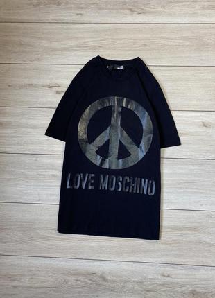 Мужская футболка love moschino big logo (оригинал)