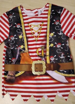 Кофта к карнавальному костюму пирата на рост 134-140 см