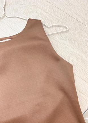 Бежевый боди из эластичной ткани
