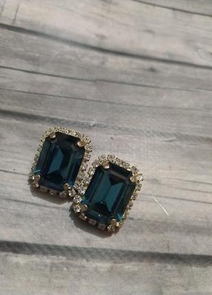 Клипсы винтаж стекло металл