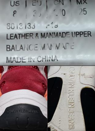 Классные красные, высокие кроссовки на утолщенной подошве. calvin clein jeans  размер 3810 фото