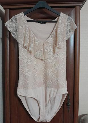 Боді  красиве бежеве гипюрове moxito